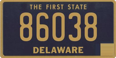 DE license plate 86038