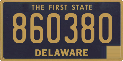 DE license plate 860380