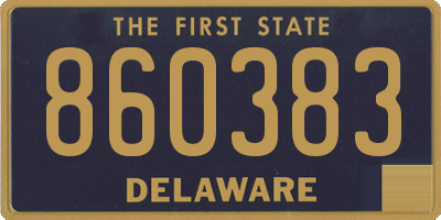 DE license plate 860383