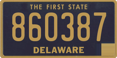 DE license plate 860387