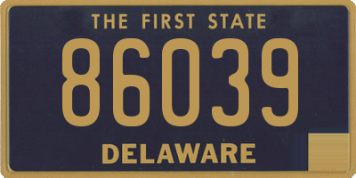 DE license plate 86039
