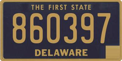 DE license plate 860397