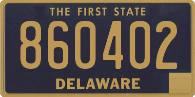 DE license plate 860402