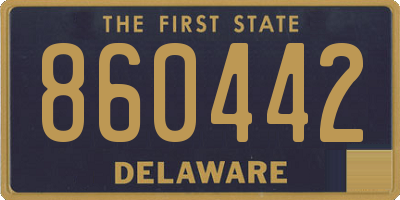DE license plate 860442