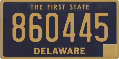 DE license plate 860445