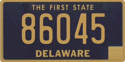 DE license plate 86045