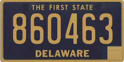 DE license plate 860463