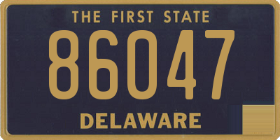 DE license plate 86047