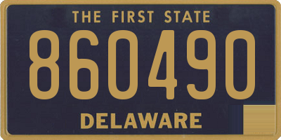 DE license plate 860490