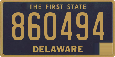 DE license plate 860494