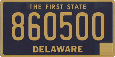 DE license plate 860500