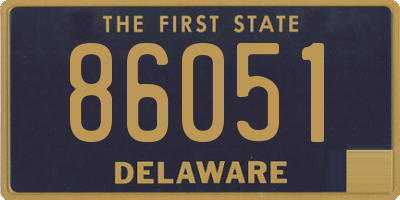 DE license plate 86051