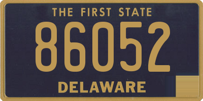DE license plate 86052