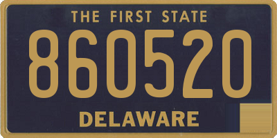 DE license plate 860520