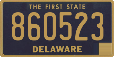 DE license plate 860523