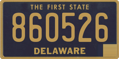 DE license plate 860526
