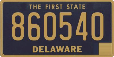 DE license plate 860540