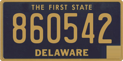 DE license plate 860542