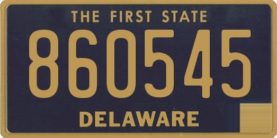 DE license plate 860545