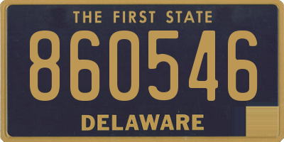 DE license plate 860546