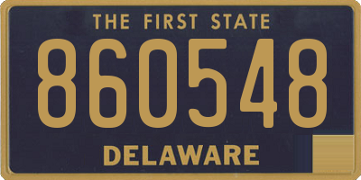 DE license plate 860548