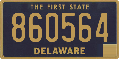 DE license plate 860564