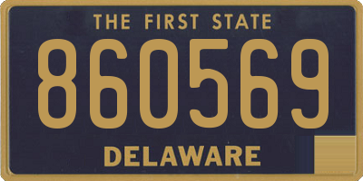 DE license plate 860569