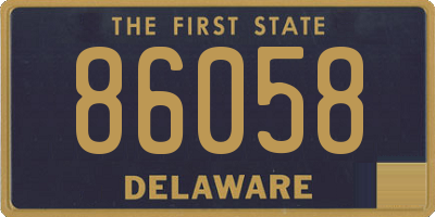 DE license plate 86058