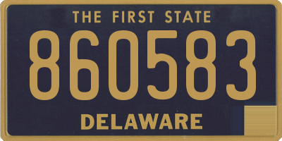 DE license plate 860583