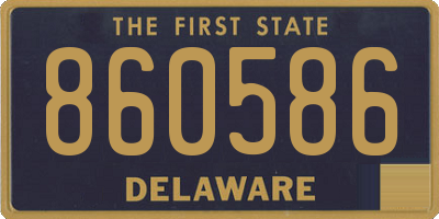 DE license plate 860586