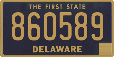 DE license plate 860589