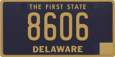 DE license plate 8606