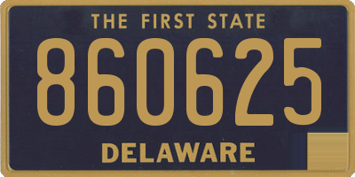 DE license plate 860625