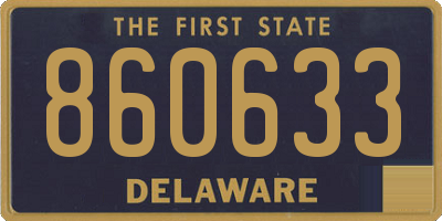 DE license plate 860633