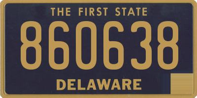 DE license plate 860638