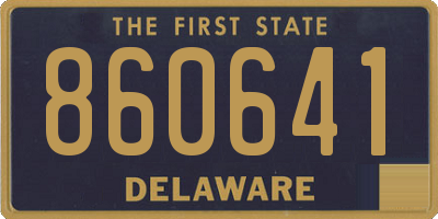 DE license plate 860641