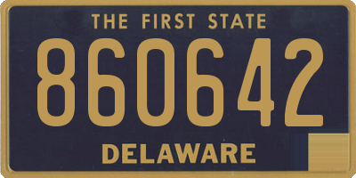 DE license plate 860642