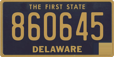 DE license plate 860645