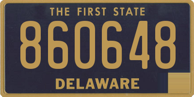 DE license plate 860648