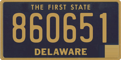 DE license plate 860651