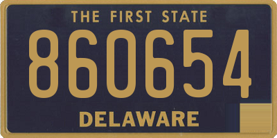 DE license plate 860654