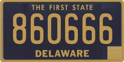 DE license plate 860666