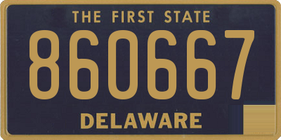 DE license plate 860667