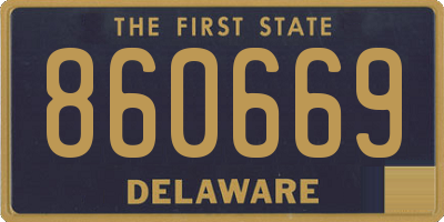 DE license plate 860669