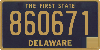 DE license plate 860671