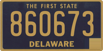 DE license plate 860673