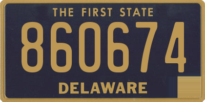 DE license plate 860674