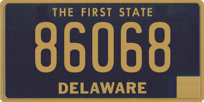 DE license plate 86068