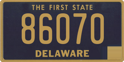 DE license plate 86070