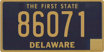 DE license plate 86071